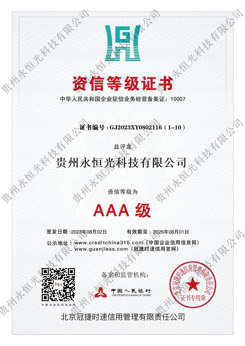 資信等級(jí)證書>